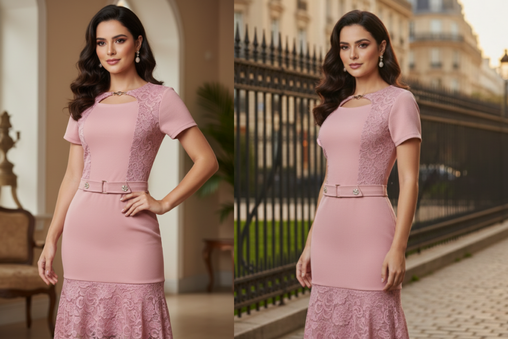 Vestido rose